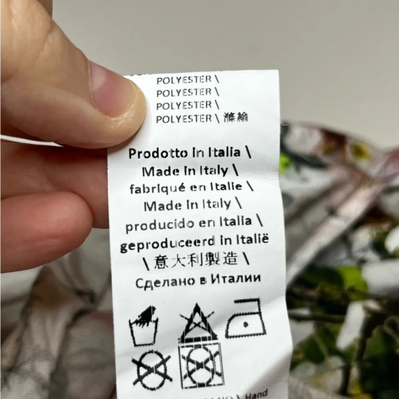 MARIAGRAZIA PANIZZI RARE Artsy Floral Strappy Faux Leather Harem Jumpsuit Romper - Picture 9 of 11